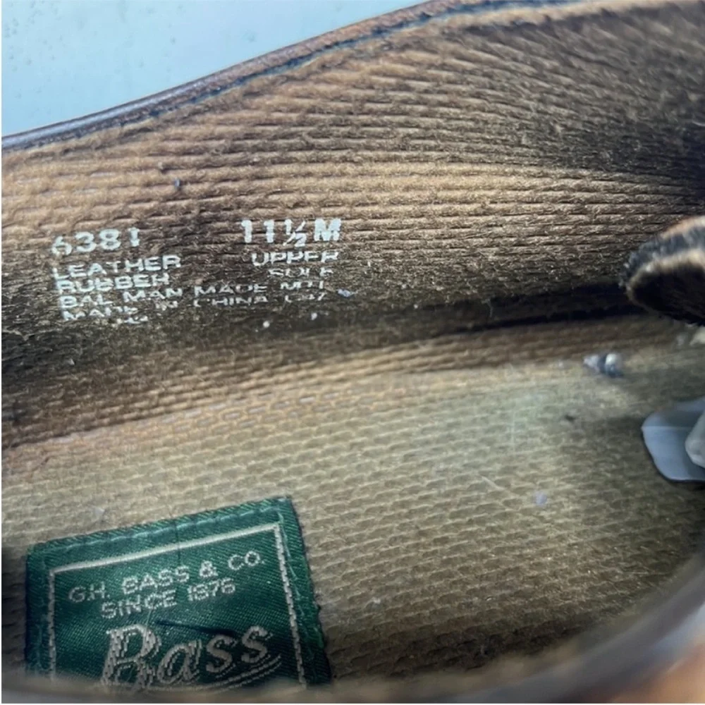 G.H. Bass Oxford Lace Up Shoes Cognac Brown Size 11.5